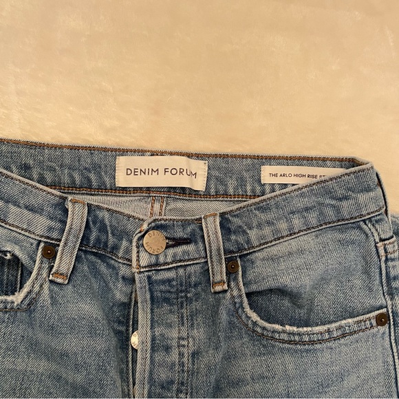 Denim Forum The Arlo High Rise Straight High-waisted straight jeans blue - Picture 12 of 13